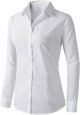 Women's Formal Work Wear White Simple Shirt