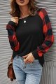 Womens Long Sleeve Shirts Crew Neck Pullover Sweatshirt Pattern Raglan Casual Tunic Tops